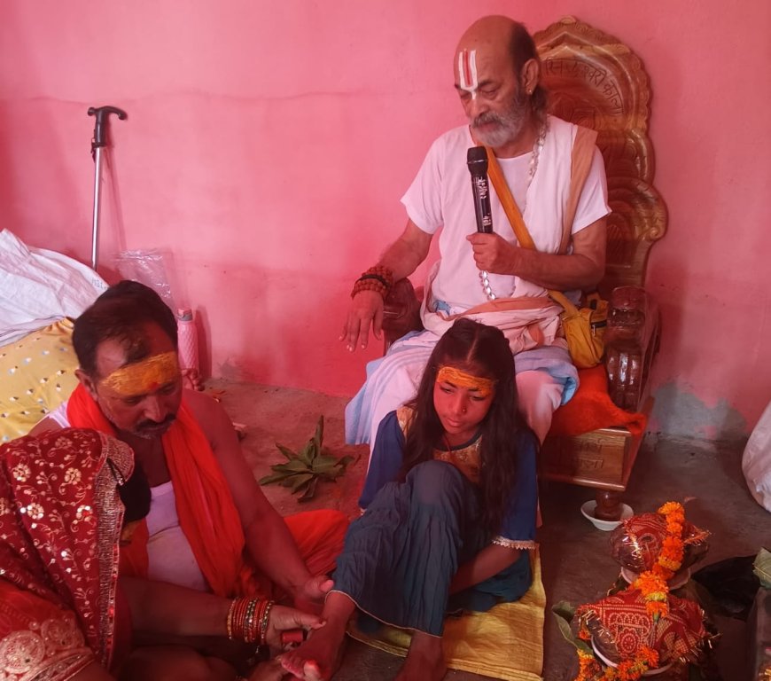मंदिर में मातारानी की मूर्ति की प्राण प्रतिष्ठा